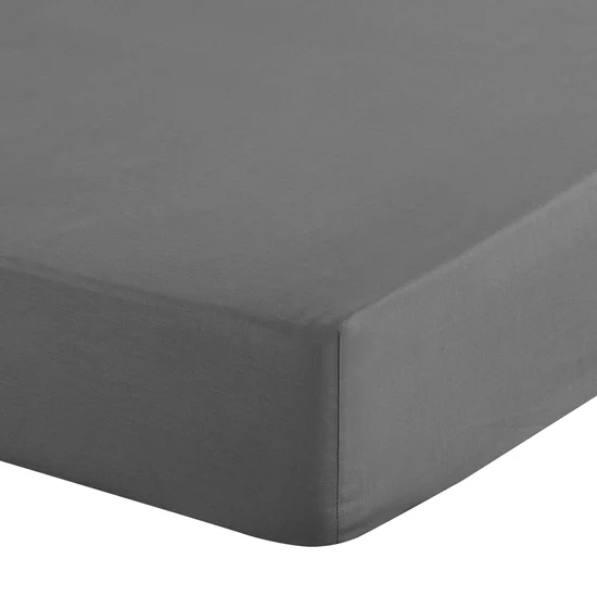 DESIGN 91 prześcieradło SOFT z mikrowłókna z gumką - 100 x 200 x 25 cm - stalowy