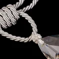 Dekoracyjny sznur do upięć z kryształem -  - srebrny 3