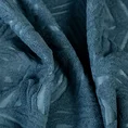 Zasłona OCTAVIA z miękkiego welwetu z wycinanym wzorem liści - 140 x 250 cm - niebieski 12
