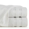 Ręcznik MANOLA z bordiurą podkreśloną żakardowymi paseczkami - 50 x 90 cm - biały 1