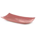 Patera ceramiczna SENA z wytłaczanym wzorem prostokątna - 45 x 25 x 8 cm - różowy 2