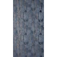 Tkanina zasłonowa miękki welwet z marmurowym złotym nadrukiem - 280 cm - niebieski 7