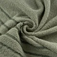 Ręcznik klasyczny JASPER z bordiurą podkreśloną delikatnymi oliwkowymi paskami - 30 x 50 cm - oliwkowy 5