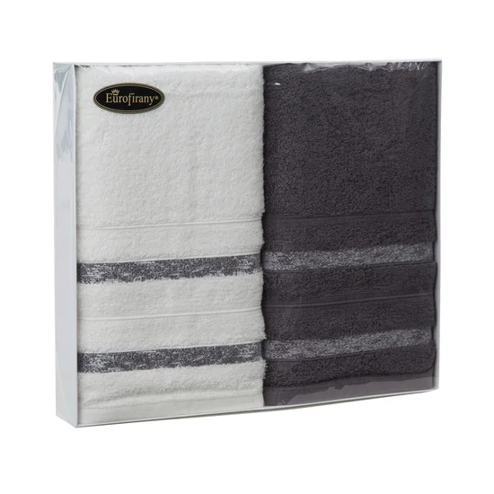 Zestaw prezentowy - komplet 2 szt ręczników na każdą okazję - 35 x 30 x 5 cm - biały