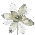 Świąteczny kwiat dekoracyjny - ∅ 26 cm - srebrny 2