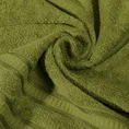 EUROFIRANY PREMIUM Ręcznik MILA  z włókien bambusowych z  bordiurą tkaną w ozdobne pasy 3D - 50 x 90 cm - oliwkowy 5