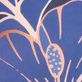 EUROFIRANY PREMIUM Komplet pościeli z wysokogatunkowej bawełny hiszpańskiej  z nadrukiem panelowym liście i kwiaty - 220 x 200 cm - niebieski 2