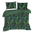 EUROFIRANY NOVA Komplet pościeli PALMS z wysokogatunkowej satyny bawełnianej z motywem palmowych liści - 220 x 200 cm - zielony 3