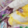 Zasłona AMELIE z miękkiego welwetu z motywem malowanych pędzlem kwiatów - 140 x 270 cm - beżowy 7