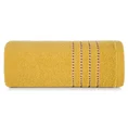 Ręcznik bawełniany FIORE z ozdobnym stebnowaniem - 50 x 90 cm - musztardowy 3