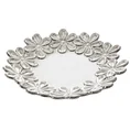 Patera ceramiczna zdobiona srebrnym motywem kwiatowym - ∅ 37 x 5 cm - biały 1