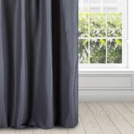 Zasłona granatowa z błyszczącym splotem 140x270 cm taśma ESSME Zasłona granatowa z błyszczącym splotem 140x270 cm taśma ESSME - 140 x 270 cm