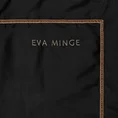 EVA MINGE Komplet pościeli EVA 09A z najwyższej jakości makosatyny bawełnianej z logo EVA MINGE i ozdobną tasiemką welwetową - 220 x 200 cm - czarny 4