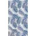 Tkanina zasłonowa zaciemniająca typu blackout z motywem egzotycznych liści - 300 cm - niebieski 7
