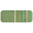 Ręcznik  z kolorowymi paskami w formie jodełki - 50 x 90 cm - zielony 3