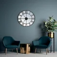 Dekoracyjny zegar ścienny w stylu vintage z metalu i szkła - 50 x 5 x 50 cm - czarny 7
