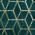 Miękka narzuta o strukturze futra z błyszczącym geometrycznym nadrukiem - 220 x 240 cm - turkusowy 5