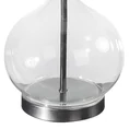 Lampa stołowa JOY z transparentnego szkła z błyszczącym welwetowym abażurem - ∅ 25 x 40 cm - naturalny 6