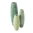 Dekoracyjny wazon AGATA - ∅ 13 cm, wysokość 40 cm - zielony 5