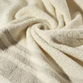 Ręcznik MERY bawełniany zdobiony bordiurą w subtelne pasy - 70 x 140 cm - kremowy 5