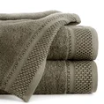 Ręcznik CARLO  z bordiurą z ażurowym wzorem - 50 x 90 cm - brązowy 1
