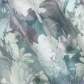 Tkanina zasłonowa o naturalnym splocie z wzorem kwiatowym - 300 cm - srebrny 4