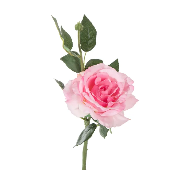 RÓŻA kwiat sztuczny dekoracyjny - ∅ 12 x 40 cm - różowy