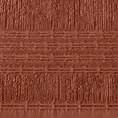 Ręcznik ROMEO z bawełny podkreślony bordiurą tkaną  w wypukłe paski - 50 x 90 cm - ceglasty 2