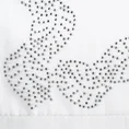 Ekskluzywny obrus OLIWIA z tkaniny z dodatkiem bawełny zdobiony aplikacją z kryształów - 85 x 85 cm - biały 2