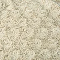 Narzuta ROSALIA o strukturze futra z wytłaczanym wzorem różyczek - 170 x 210 cm - kremowy 4