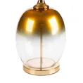 Lampa stołowa KAJA z transparentnego cieniowanego szkła z błyszczącym welwetowym abażurem - ∅ 40 x 70 cm - czarny 4