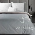 EVA MINGE Komplet pościeli SILK z najwyższej jakości makosatyny bawełnianej z nadrukiem logo - 160 x 200 cm - srebrny 1