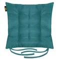 ADORE dwustronna welurowa poduszka siedziskowa na krzesło z dziewięcioma pikowaniami, gramatura 195 g/m2 - 40 x 40 x 6 cm - ciemnoturkusowy 2