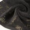 DIVA LINE Ręcznik LEYA z żakardową bordiurą z nowoczesnym złotym wzorem - 50 x 90 cm - czarny 5