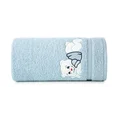 Ręcznik BABY z  naszywaną aplikacją z misiem - 50 x 90 cm - niebieski 1