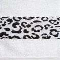 DIVA LINE Ręcznik LETA w kolorze białym, z żakardową bordiurą z motywem zwierzęcym i błyszczącą nicią - 70 x 140 cm - biały 2