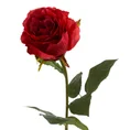 RÓŻA kwiat sztuczny dekoracyjny z płatkami z jedwabistej tkaniny - ∅ 7 x 63 cm - czerwony 1