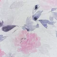 Zasłona FLEUR z malowanym kwiatowym deseniem przejrzysta - 140 x 250 cm - różowy 8