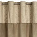 DESIGN 91 Zasłona AGNES z welwetu z ozdobnym pasem ze złotym nadrukiem w orientalnym stylu w górnej części - 140 x 250 cm - beżowy 6