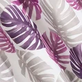 Zasłona MAURA z mikrofibry zdobiona nadrukiem egzotycznych liści - 140 x 250 cm - fioletowy 7