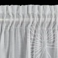 Firana JANE z lekkiej etaminy z żakardowym motywem liści - 140 x 270 cm - biały 12