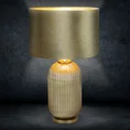 Lampa dekoracyjna MELANIE z welwetowym abażurem - ∅ 41 x 56 cm - kremowy 1