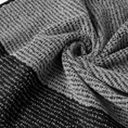Ręcznik LEON z żakardowym wzorem w paski - 70 x 140 cm - czarny 4