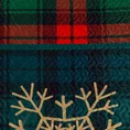 Narzuta świąteczna STAR z miękkiego welwetu z motywem skandynawskim - 220 x 240 cm - butelkowy zielony 5