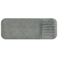 ELLA LINE Ręcznik MIKE w kolorze stalowym, bawełniany tkany w krateczkę z welurowym brzegiem - 50 x 90 cm - stalowy 3