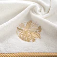 Ręcznik  PALMS bawełniany z haftowaną bordiurą w egzotyczne liście - 50 x 90 cm - biały 5