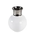 Wazon ceramiczny KELBY biało-srebrny - ∅ 18 x 18 cm - biały 2