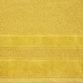 Ręcznik z drobną fakturą i miękką welwetową bordiurą - 50 x 90 cm - musztardowy 2