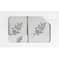 Komplet ręczników KAMIL z haftem w kartonowym opakowaniu - 56 x 36 x 7 cm - srebrny 1