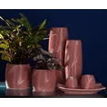 Patera ceramiczna SENA z wytłaczanym wzorem prostokątna - 35 x 20 x 6 cm - różowy 5